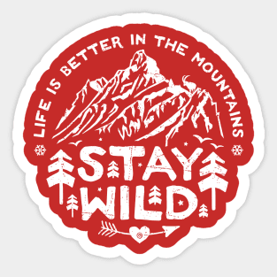 Stay Wild (white) Sticker
